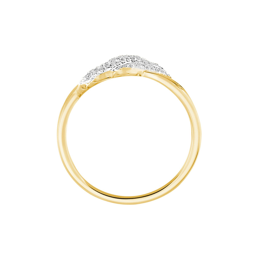 Bague Or Jaune Ricoria Diamants - Bagues avec pierre Femme | Histoire d’Or