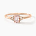 Bague Urbaine Or Rose Morganite Et Oxyde De Zirconium