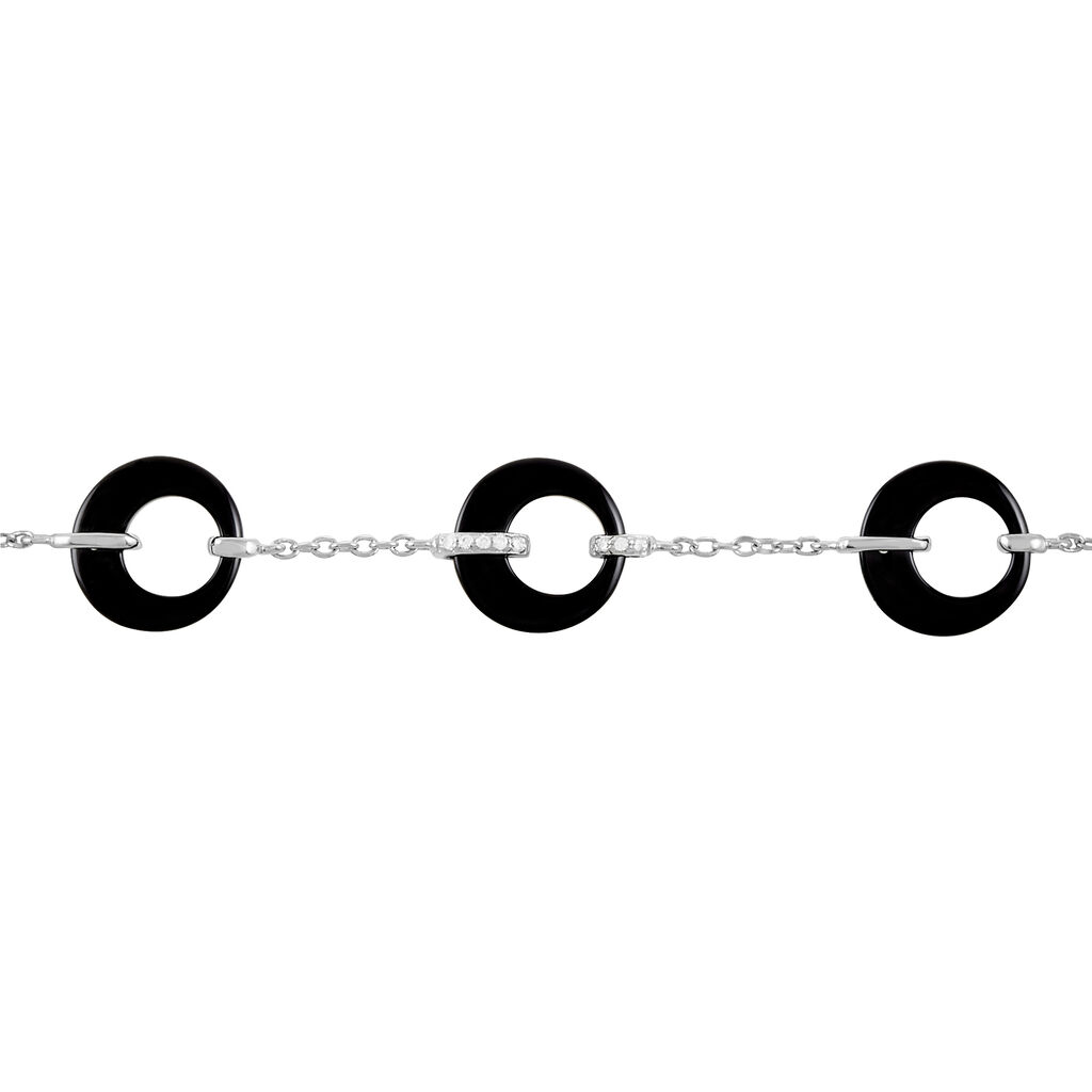 Bracelet Suzanne Argent Blanc Céramique Et Oxyde De Zirconium - Bracelets Femme | Histoire d’Or