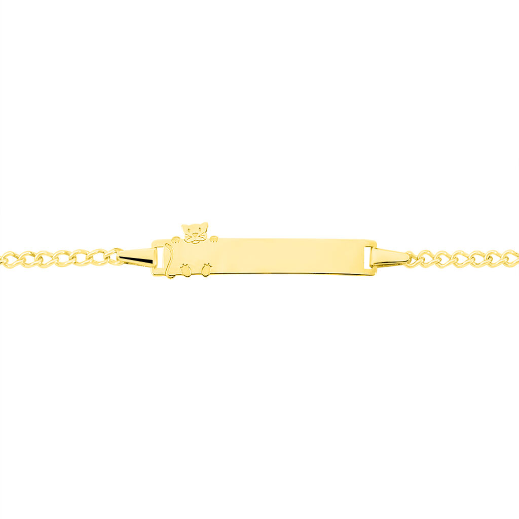 Bracelet Identité Etheline Maille Gourmette Or Jaune - Bracelets Communion Enfant | Histoire d’Or
