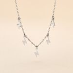 Collier Electra Argent Blanc - Ras de cou Femme | Histoire d&rsquo;Or
