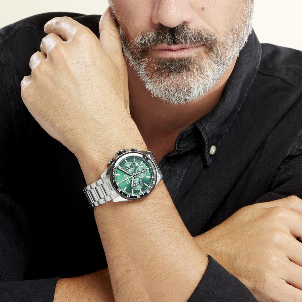 Montre Festina Timeless Chronograph Vert - Montres Homme | Histoire d’Or