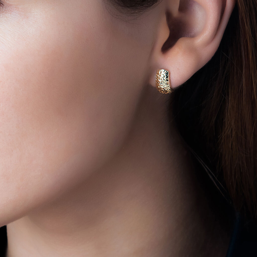 Boucles D'oreilles Puces Sheryne Or Jaune - Clous d'oreilles Femme | Histoire d’Or