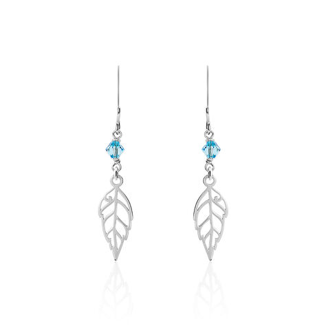 Boucles D'oreilles Pendantes Angelika Argent Blanc Pierre De Synthese - Boucles d'oreilles fantaisie Femme | Histoire d’Or