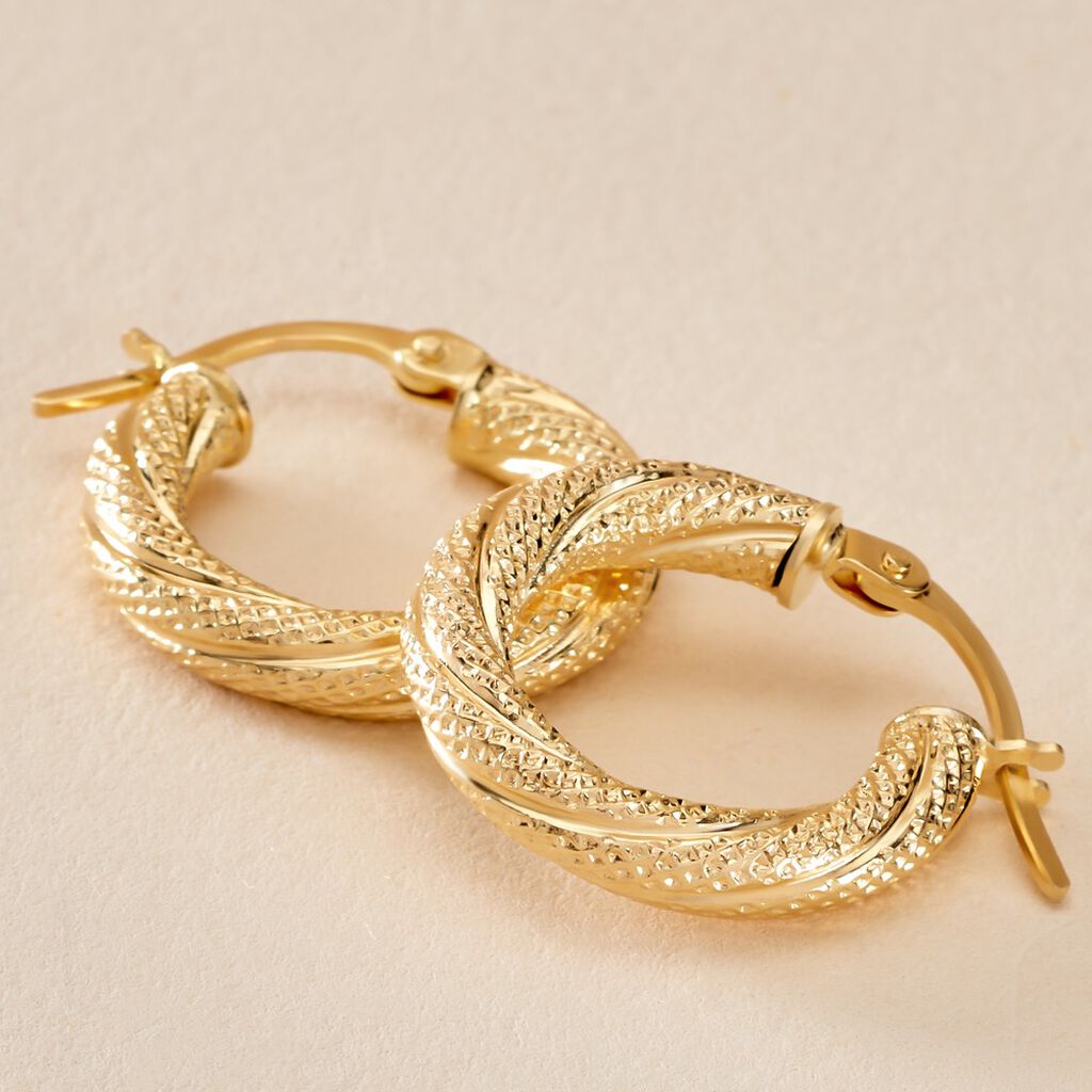 Créoles Clematis Or Jaune - Boucles d'oreilles créoles Femme | Histoire d’Or