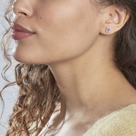 Boucles D'oreilles Puces Aladin Argent Blanc Oxyde De Zirconium - Boucles d'oreilles fantaisie Femme | Histoire d’Or
