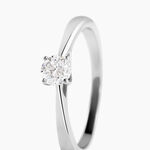 Bague Aphrodite Ld Platine Blanc Diamant Synth&eacute;tique - Bagues solitaires Femme | Histoire d&rsquo;Or