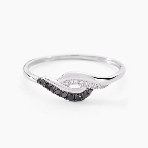 Bague Sculptural Or Blanc Diamant - Bagues avec pierre Femme | Histoire d’Or