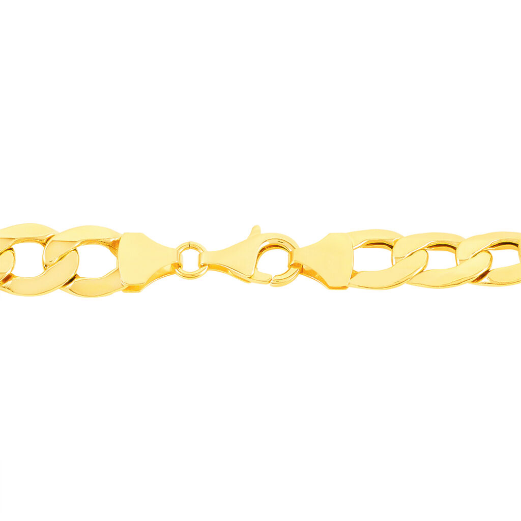 Bracelet Iris Or Jaune Maille Gourmette - Bracelets cha&icirc;ne Homme | Histoire d&rsquo;Or