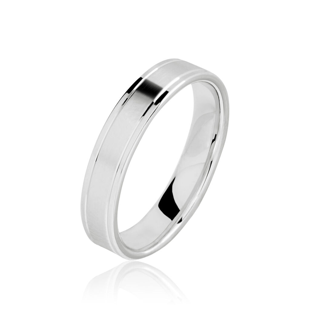 Alliance Mat Et Brillant Or Blanc Ambre - Alliances Unisex | Histoire d&rsquo;Or