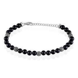 Bracelet Boules Acier Gris Laloun - Bracelets Lithothérapie Homme | Histoire d’Or