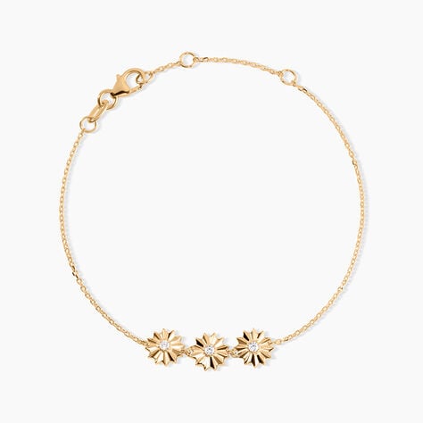 Bracelet Sunrays Plaqu&eacute; Or Jaune Oxyde De Zirconium - Bracelets Femme | Histoire d&rsquo;Or