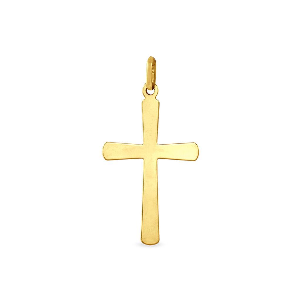 Pendentif Corantin Croix Or Jaune - Pendentifs Bapt&ecirc;me Famille | Histoire d&rsquo;Or
