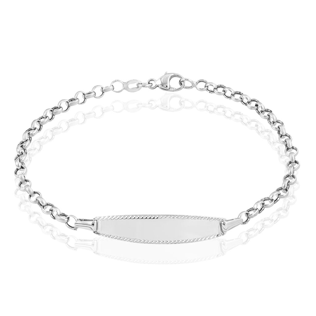 Bracelet Identité Marcel Or Blanc - Bracelets Communion Enfant | Histoire d’Or