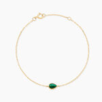 Bracelet Ond&eacute;e Or Jaune Malachite - Bracelets Femme | Histoire d&rsquo;Or