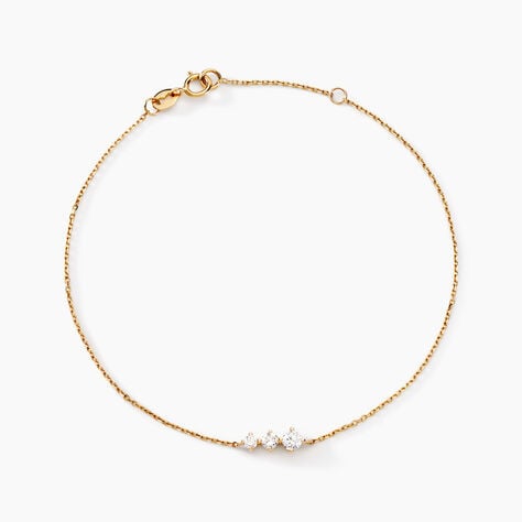 Bracelet Tryphena Or Jaune Diamant Synth&eacute;tique - Bracelets Femme | Histoire d&rsquo;Or