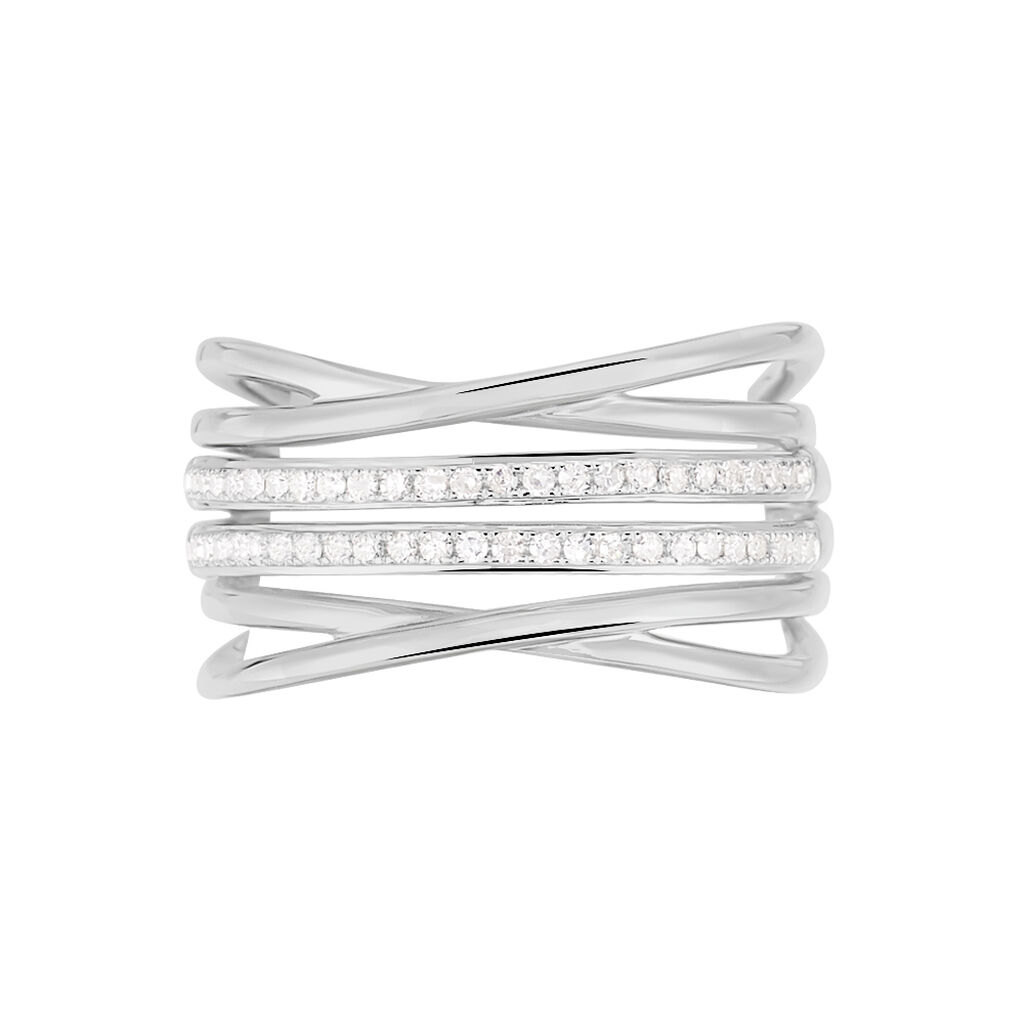 Bague Giseleae Or Blanc Diamant - Bagues avec pierre Femme | Histoire d&rsquo;Or