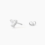 Boucles D'oreilles Puces Breana Argent Blanc Oxyde De Zirconium - Boucles d'oreilles fantaisie Femme | Histoire d&rsquo;Or