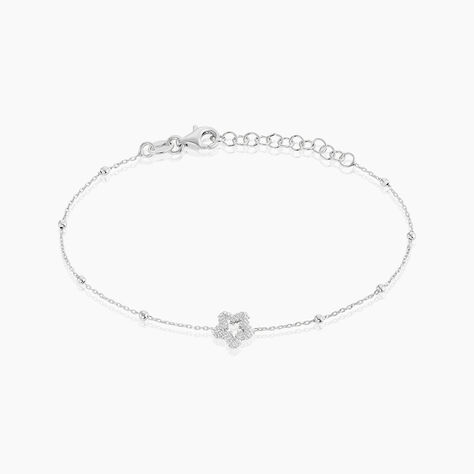 Bracelet Lizéa Argent Blanc - Bracelets Femme | Histoire d’Or