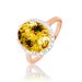 Bague Anna Or Rose Citrine Et Diamant - Bagues solitaires Femme | Histoire d’Or