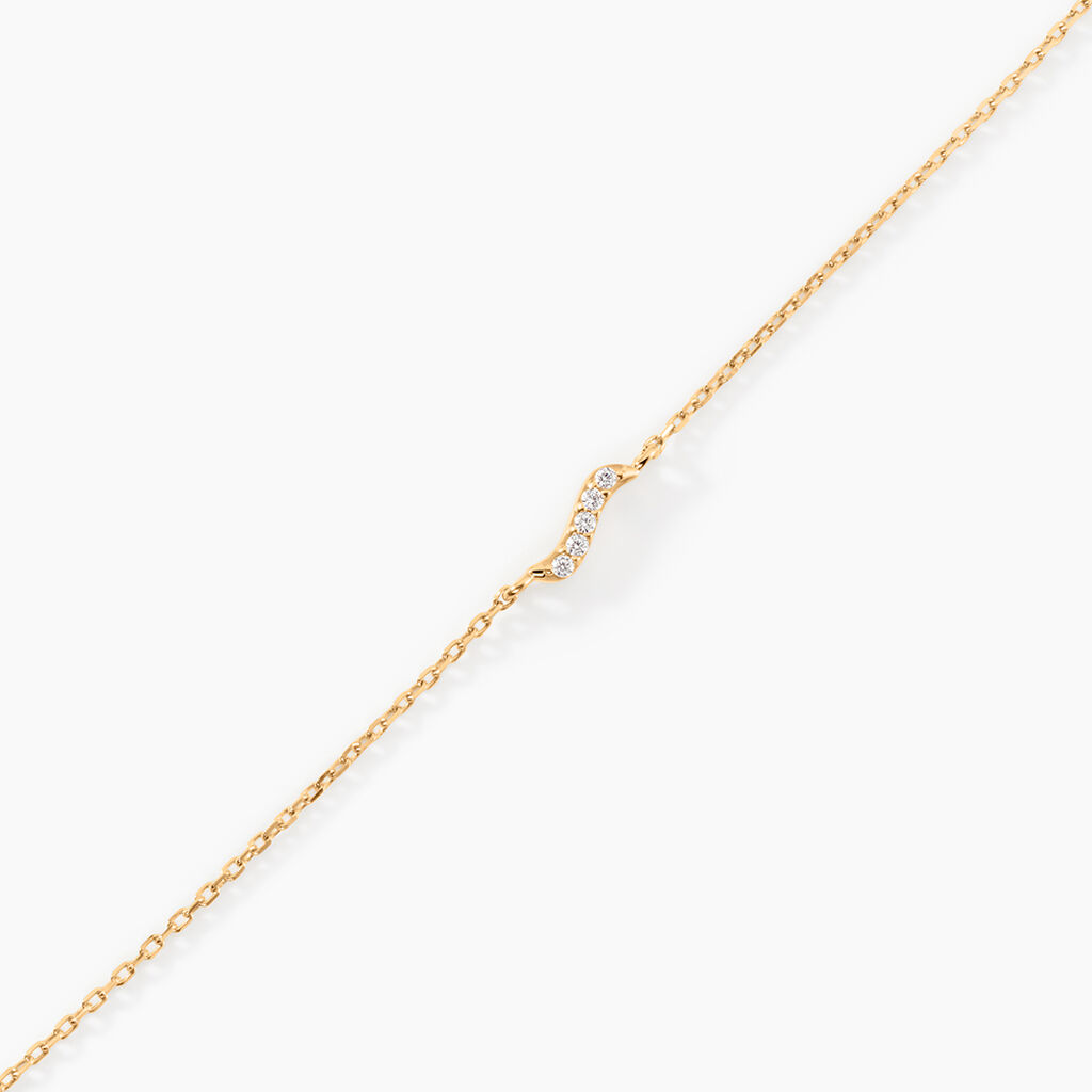 Bracelet Myrrhe Plaqu&eacute; Or Jaune Oxyde De Zirconium - Bracelets Femme | Histoire d&rsquo;Or