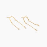 Boucles D'oreilles Pendantes Falling Star Or Jaune Oxyde De Zirconium - Boucles d'oreilles pendantes Femme | Histoire d&rsquo;Or