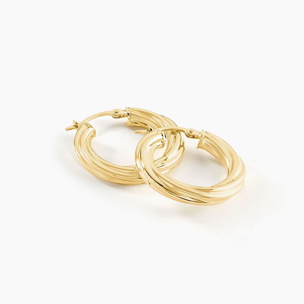 Créoles Yori Or Jaune - Boucles d'oreilles créoles Femme | Histoire d’Or
