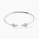 Bracelet Jonc Deva Argent Blanc Oxyde De Zirconium - Bracelets joncs Femme | Histoire d&rsquo;Or