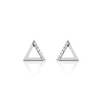 Boucles D'oreilles Puces Lorena Argent Blanc Oxyde De Zirconium