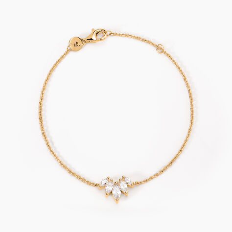Bracelet Amazonia Plaqu&eacute; Or Jaune Oxyde De Zirconium - Bracelets Femme | Histoire d&rsquo;Or