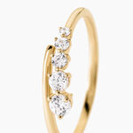 Bague Riannon Argent Dor&eacute; A L'Or 750/1000 Oxyde De Zirconium - Bagues avec pierre Femme | Histoire d&rsquo;Or