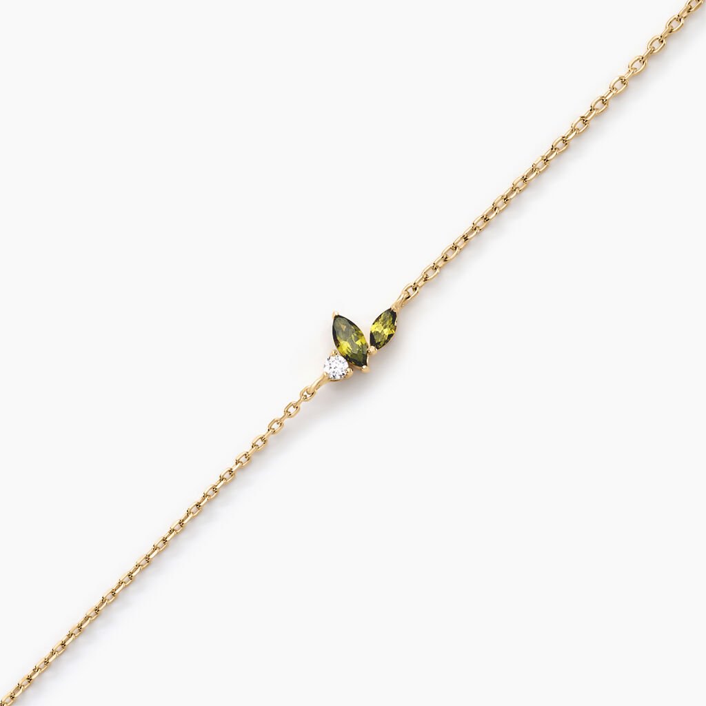 Bracelet Paulia Plaqu&eacute; Or Jaune Oxyde De Zirconium - Bracelets Femme | Histoire d&rsquo;Or