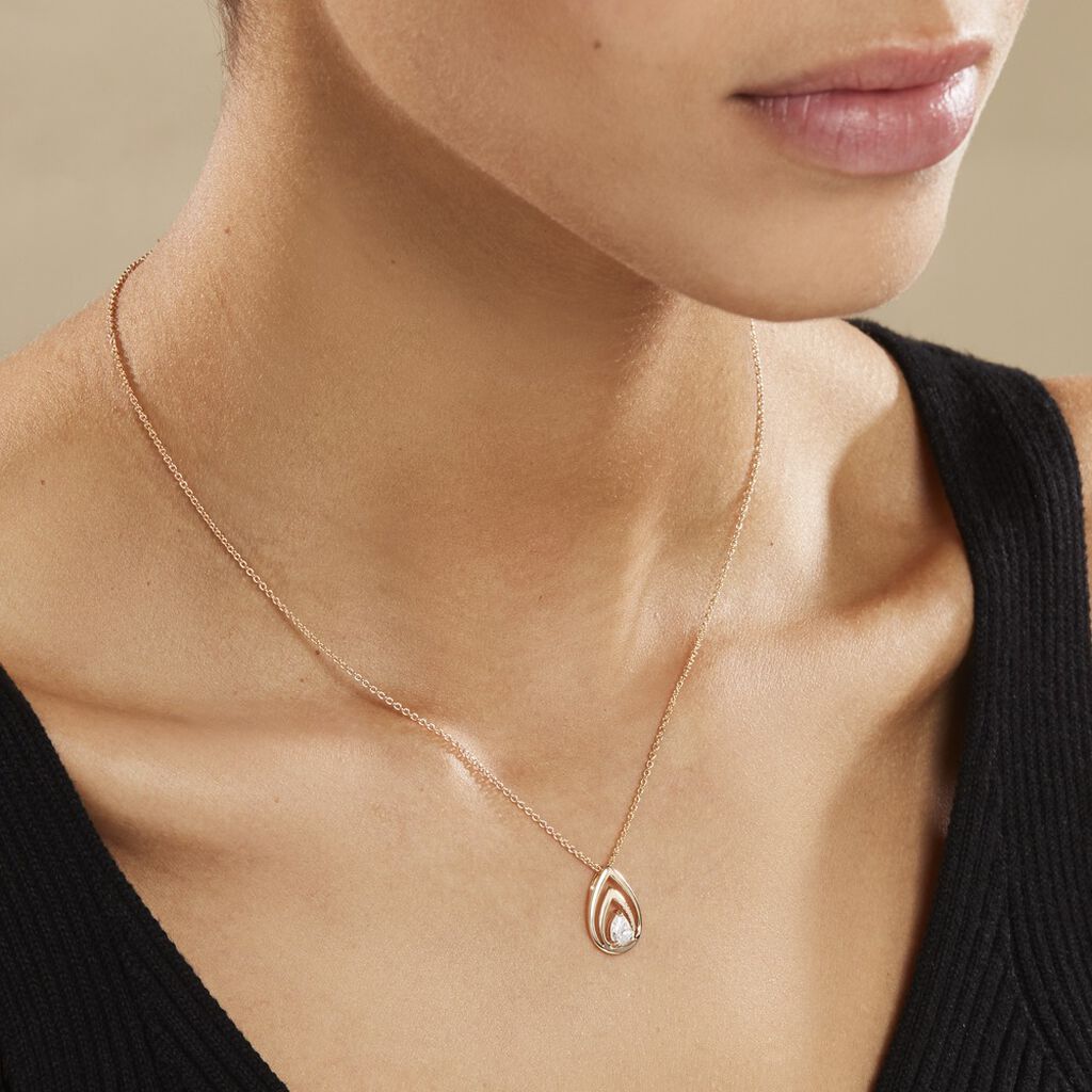Collier Loetitia Plaqué Or Jaune Oxyde De Zirconium - Colliers Femme | Histoire d’Or