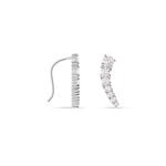 Boucles D'oreilles Grimpantes Aldrick Argent Blanc Oxyde De Zirconium - Boucles d'oreilles fantaisie Femme | Histoire d&rsquo;Or