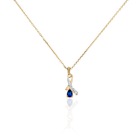 Collier Dyanah Plaque Or Jaune Oxyde De Zirconium - Colliers fantaisie Femme | Histoire d&rsquo;Or