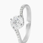 Bague Solitaire Maelane Argent Blanc Oxyde De Zirconium - Bagues solitaires Femme | Histoire d&rsquo;Or
