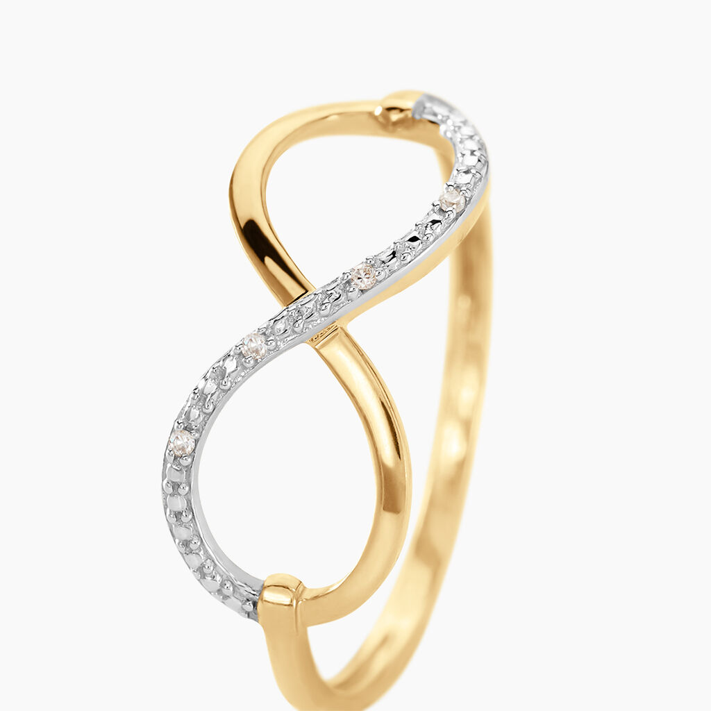 Bague Varina Or Jaune Diamant - Bagues avec pierre Femme | Histoire d’Or