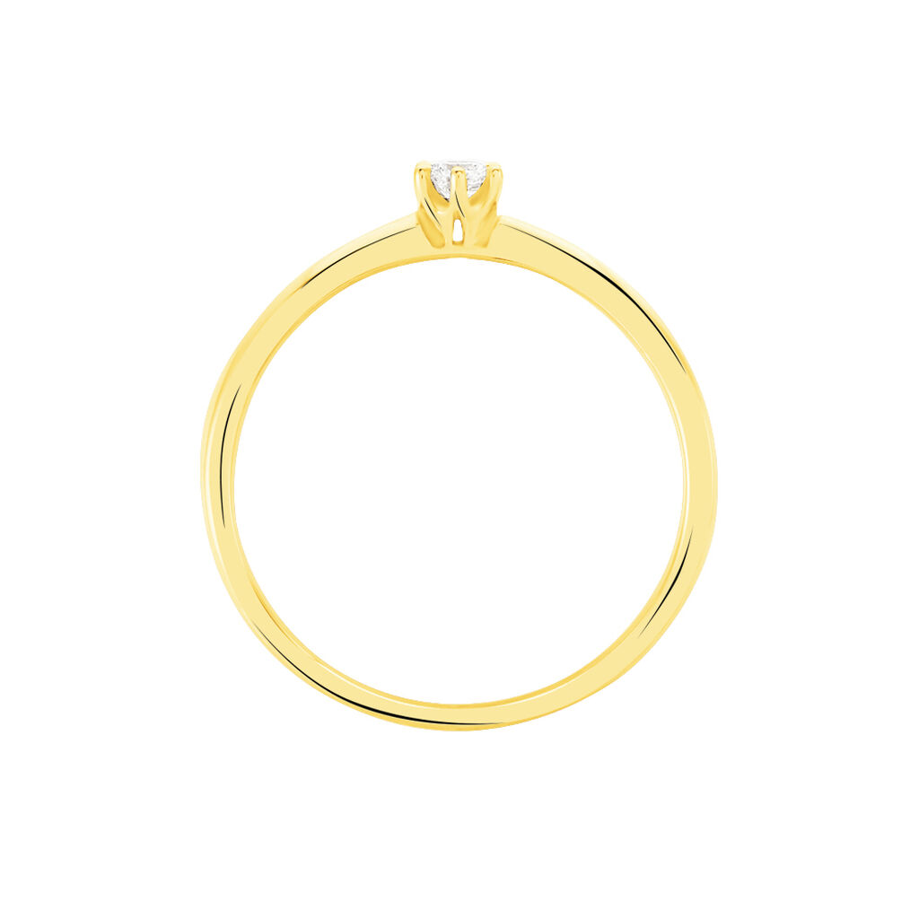 Bague Solitaire Annelies Or Jaune Diamant - Bagues solitaires Femme | Histoire d’Or