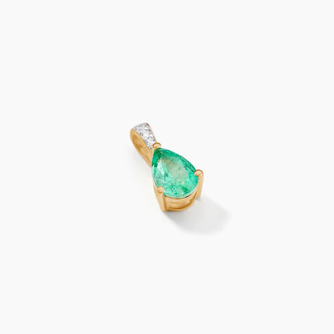 Pendentif Pâris Or Jaune Emeraude Diamant - Pendentifs Femme | Histoire d’Or