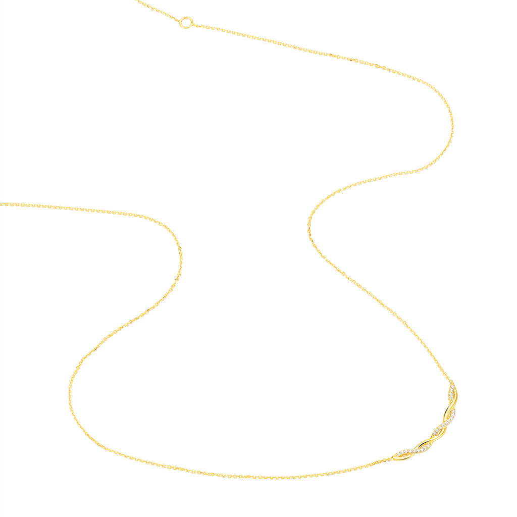 Collier Carolyne Or Jaune Oxyde De Zirconium - Colliers Femme | Histoire d&rsquo;Or