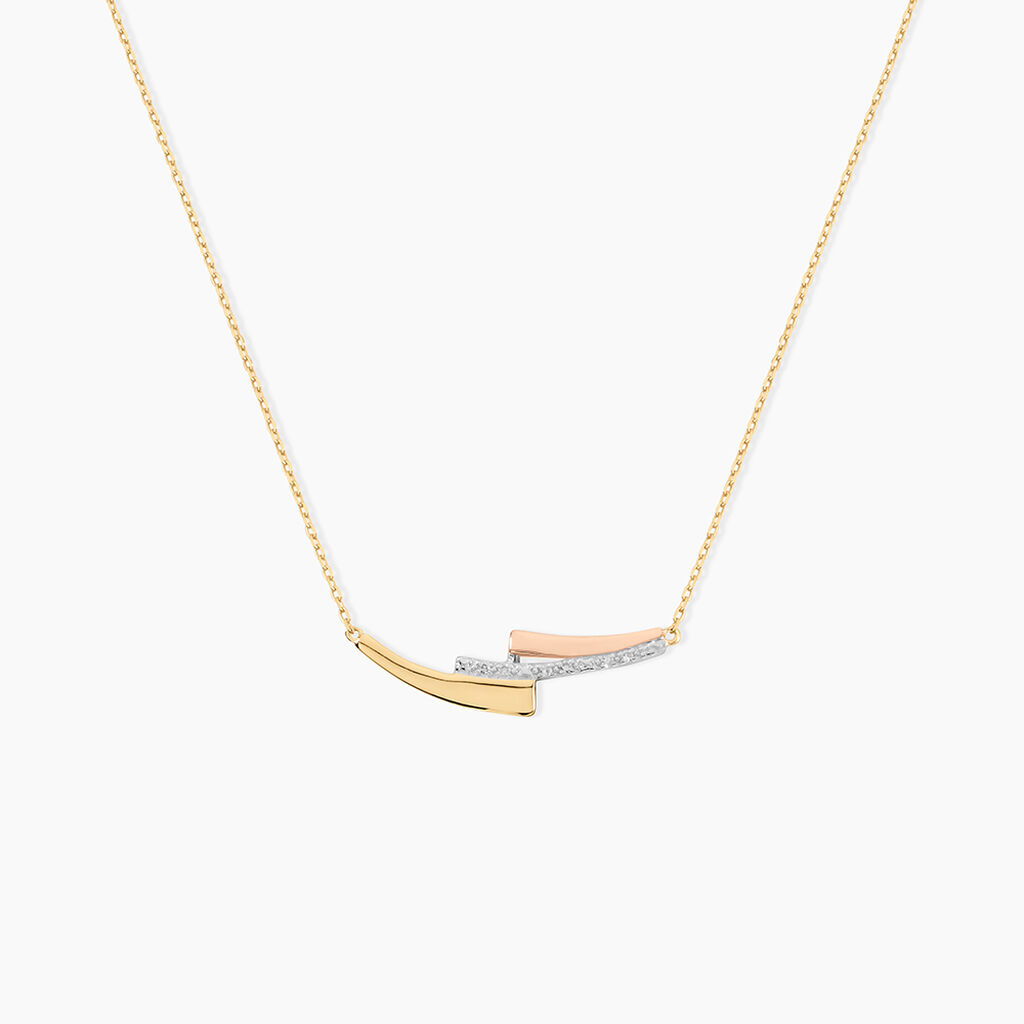 Collier Ainhoa Or Tricolore Diamant - Colliers Femme | Histoire d&rsquo;Or