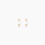 Boucles D'Oreilles Puces Fido Or Jaune Oxyde De Zirconium - Clous d'oreilles Femme | Histoire d&rsquo;Or