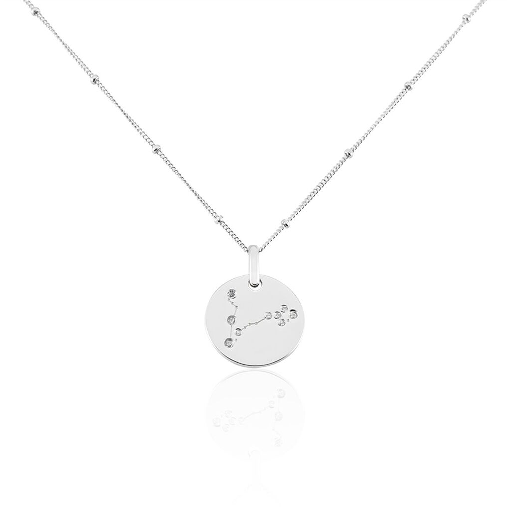 Collier Astr Argent Oxydes De Zirconium