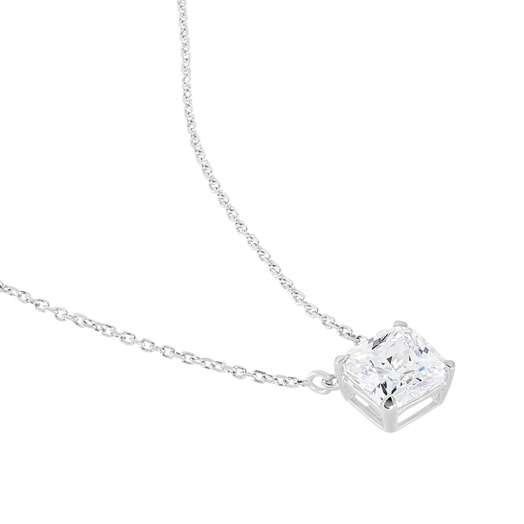 Collier Naziha Or Blanc Oxyde De Zirconium - Colliers Femme | Histoire d’Or