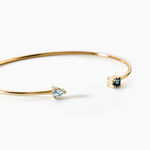 Bracelet Jonc Kala Argent Dor&eacute; A L'Or 750/1000 Topaze - Bracelets Pierre Femme | Histoire d&rsquo;Or