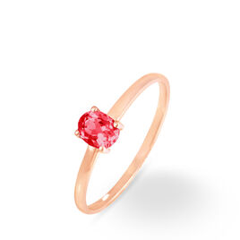 Bague Lily Or Rose Rubis - Bagues solitaires Femme | Histoire d’Or