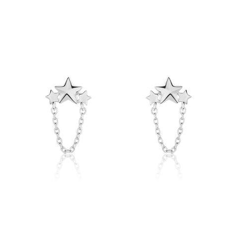Boucles D'oreilles Pendantes Stilla Argent Blanc - Boucles d'oreilles fantaisie Femme | Histoire d’Or