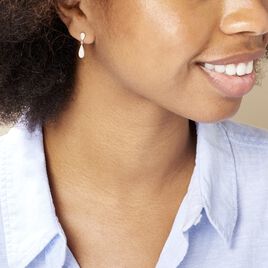Boucles D'oreilles Pendantes Reiko Or Jaune Oxyde De Zirconium - Boucles d'oreilles pendantes Femme | Histoire d’Or