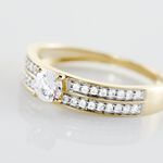 Bague Or Jaune Judita Oxyde De Zirconium - Bagues solitaires Femme | Histoire d&rsquo;Or