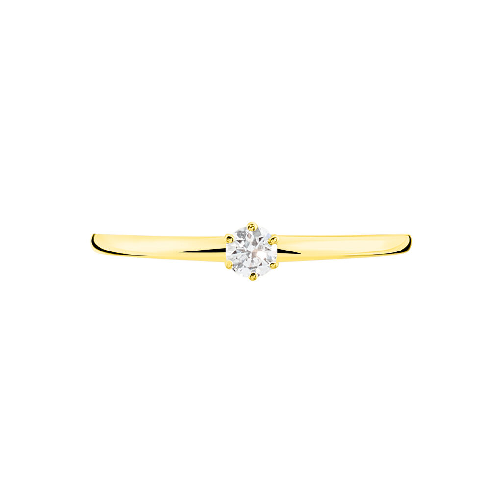 Bague Solitaire Natalia Or Jaune Diamant - Bagues solitaires Femme | Histoire d’Or